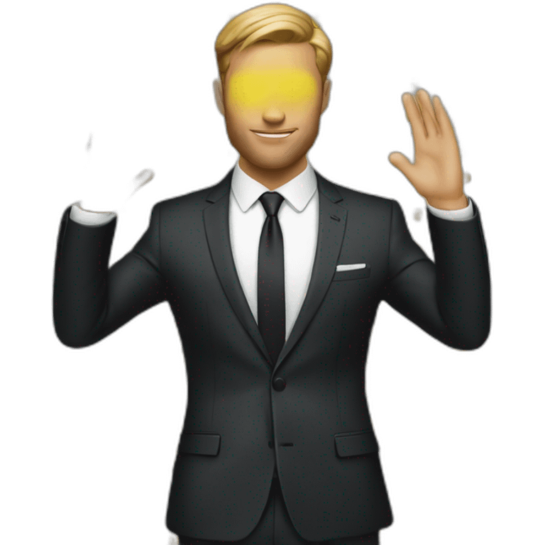 Roman salute whit hugo boss suit emoji