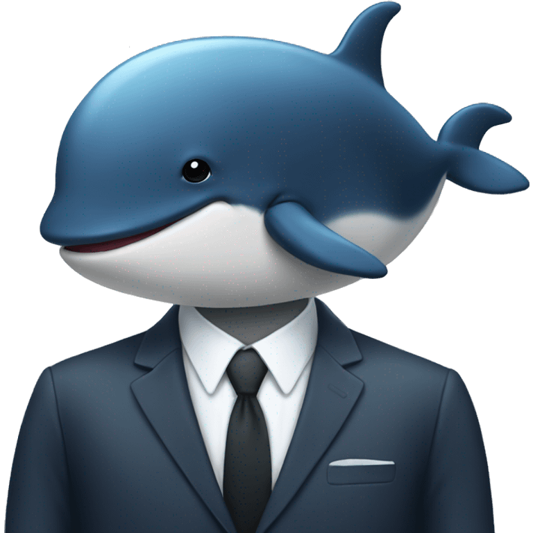 whale with suit emoji