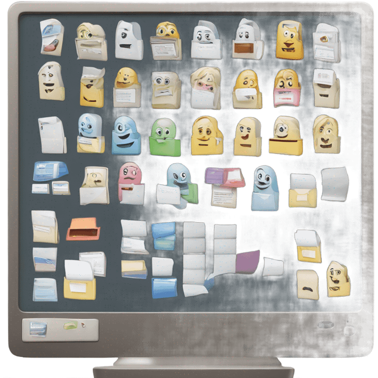 computer screen showing files emoji