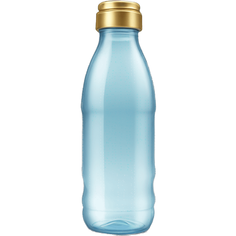 glass water bottle with a gold cap emoji