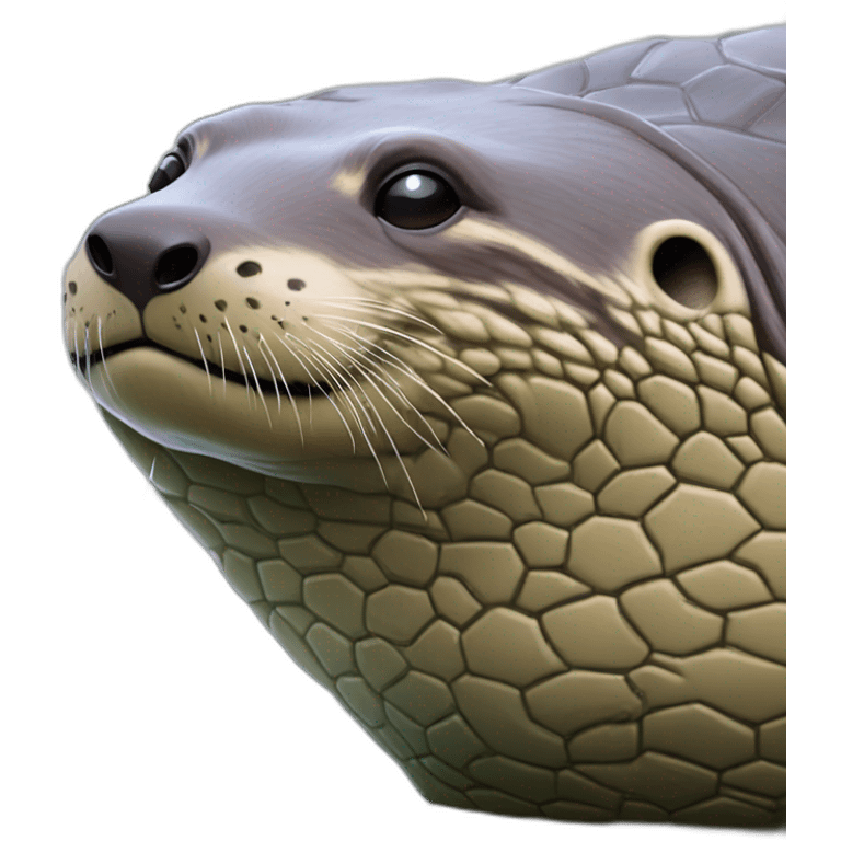 Loutre sur une tortue emoji