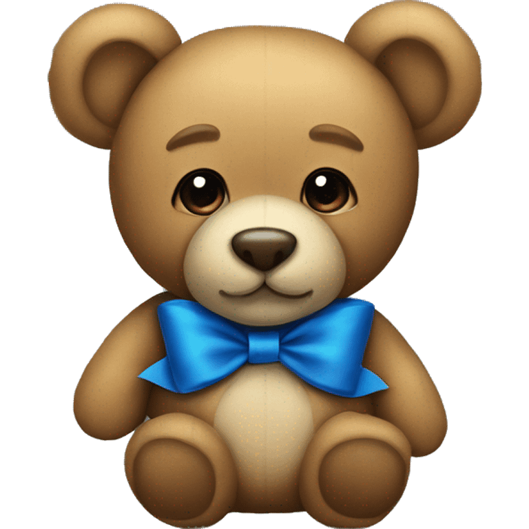 A teddy bear with a blue bow emoji