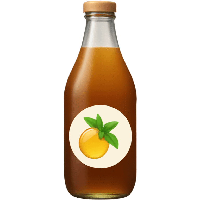 Brown bottle of kombucha emoji