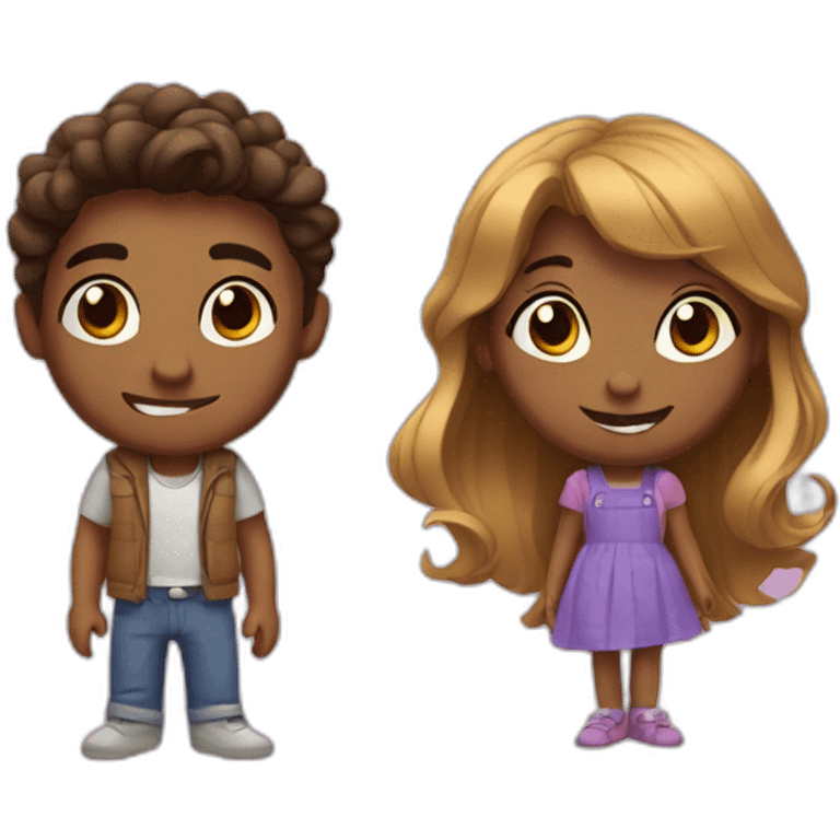 Bonnie and Slide cartoon characters  emoji