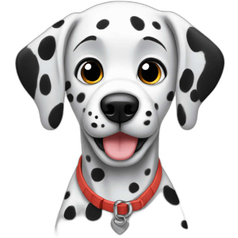 Cute Dalmatian emoji