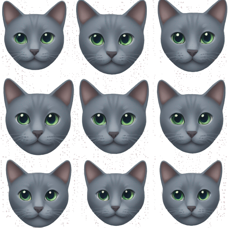 Russian Blue Cat emoji