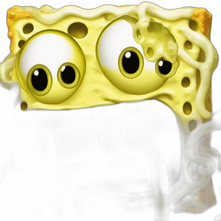 spongebob square pants on top of squid mollusk emoji