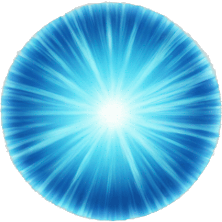 blue light sphere radiating aura  emoji