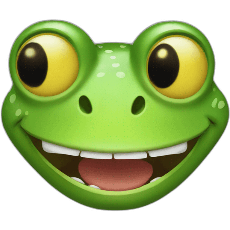 Smiley-frog-laughting emoji