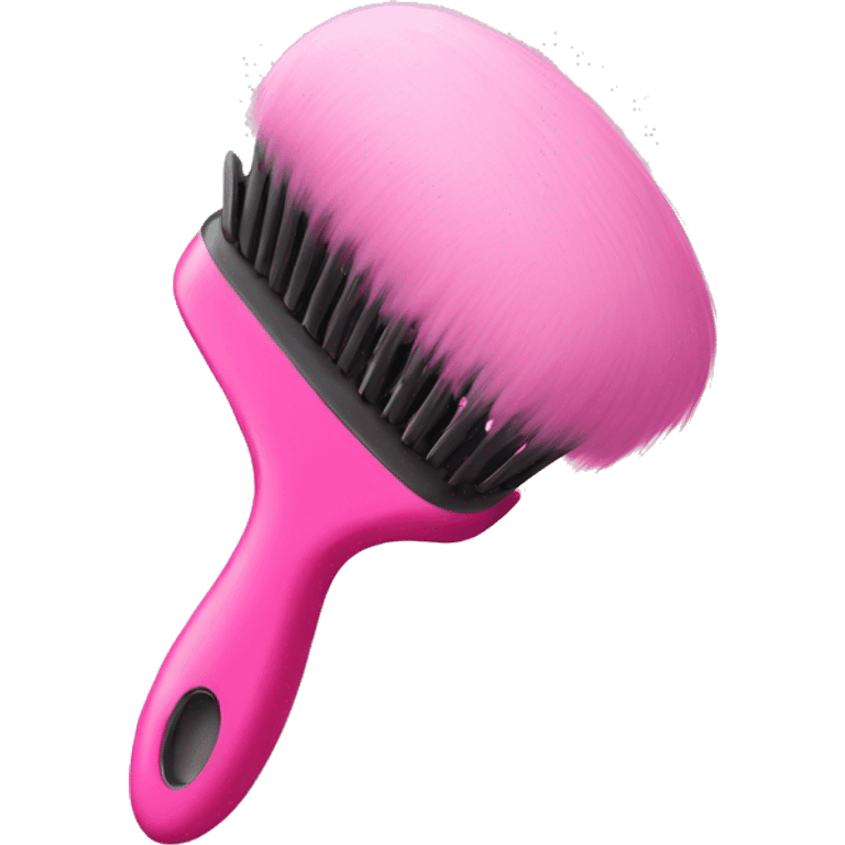 pink hairbrush emoji