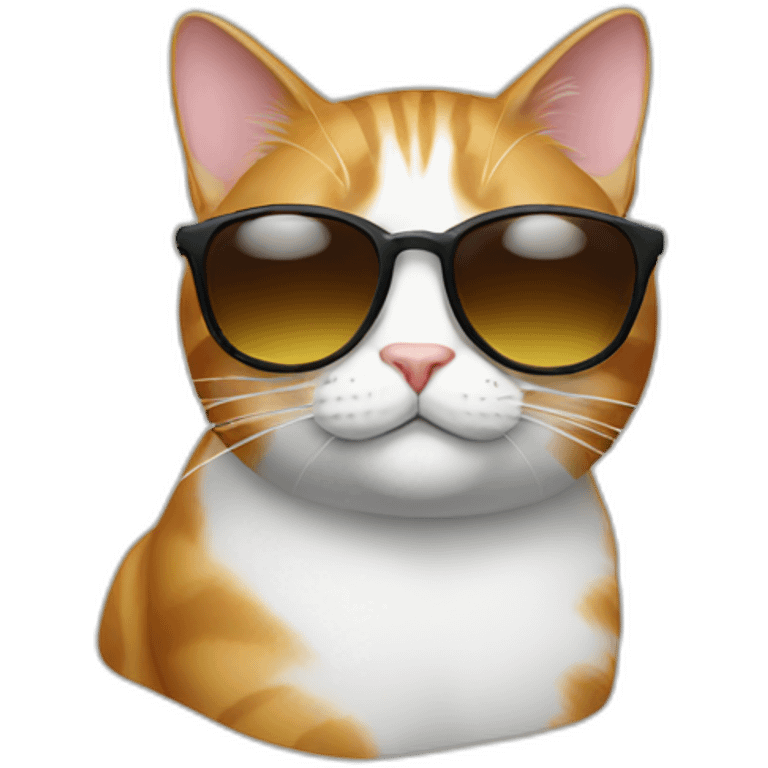 Cat with sunglasses emoji