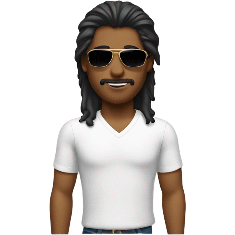 guy with mullet and sunglasses emoji