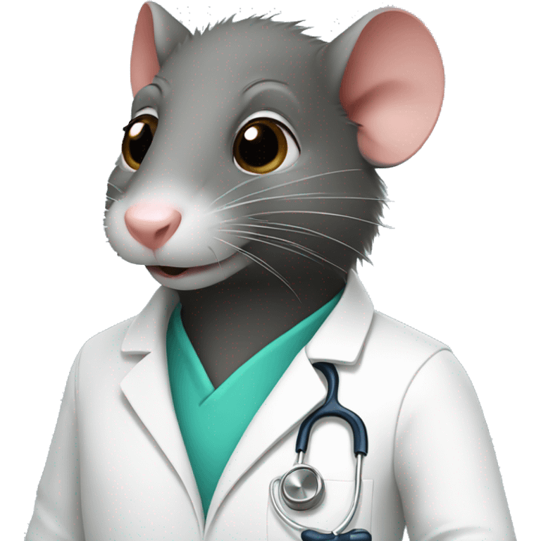 A doctor rat emoji