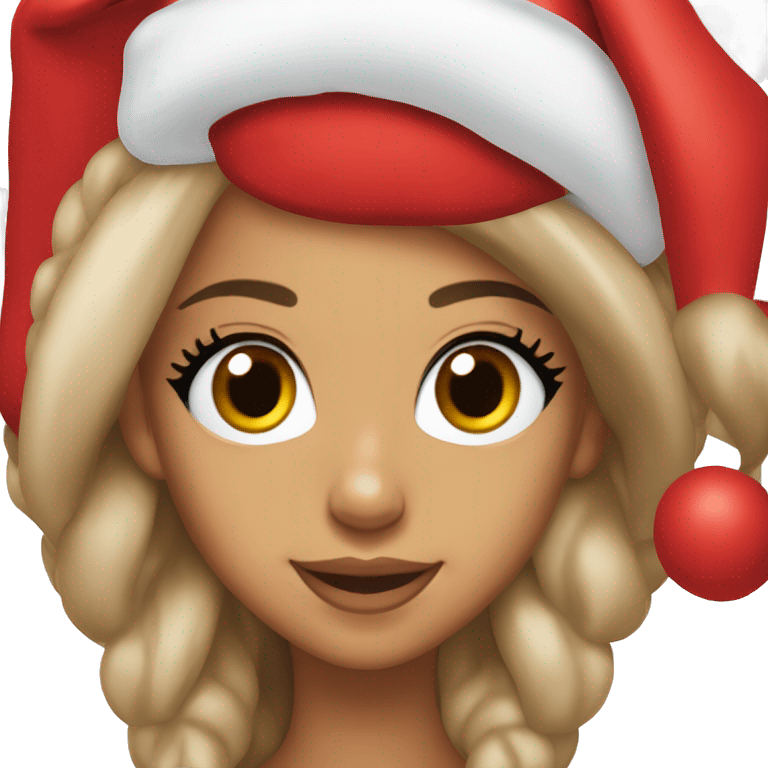 ariana grande with santa hat emoji