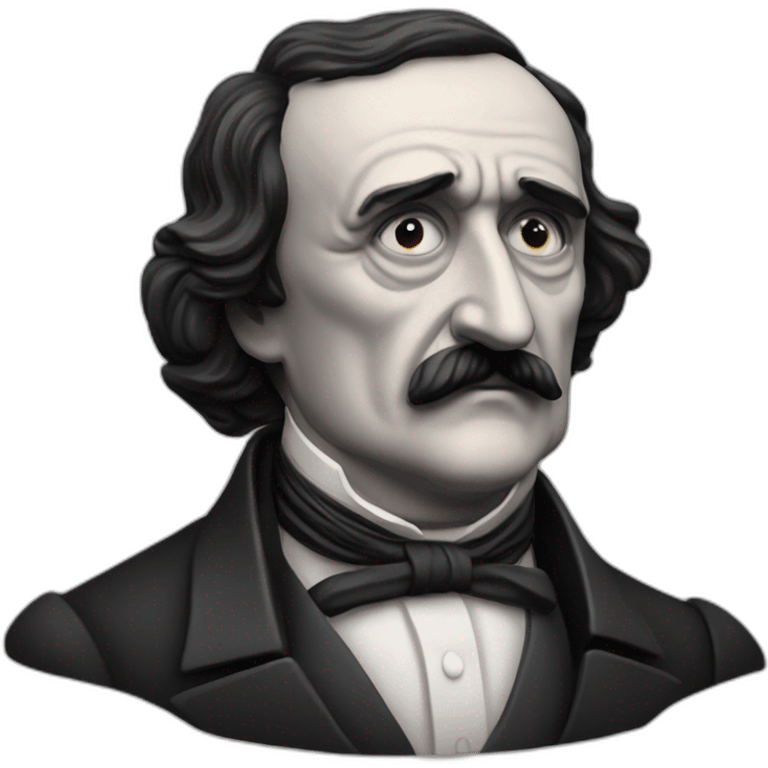 Edgar Alan Poe manejando auto emoji