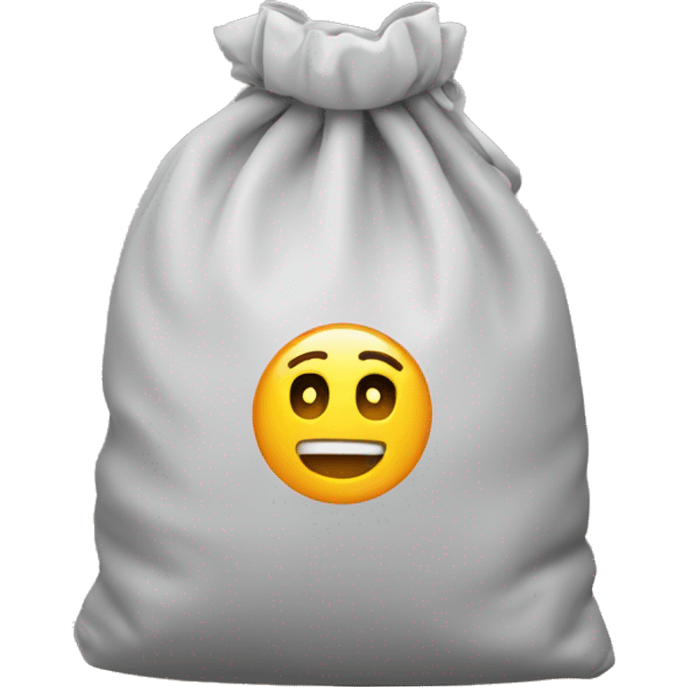 bag with 'QA' text on it emoji