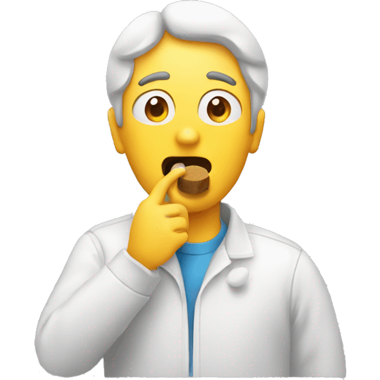 a person eating a pill emoji