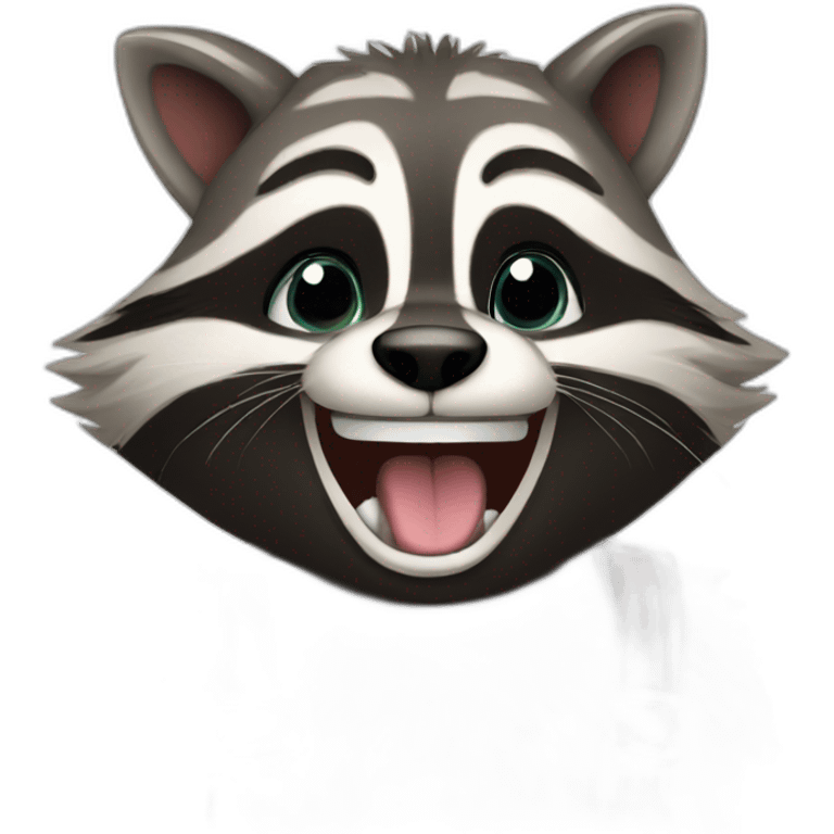 smile game raccoon emoji