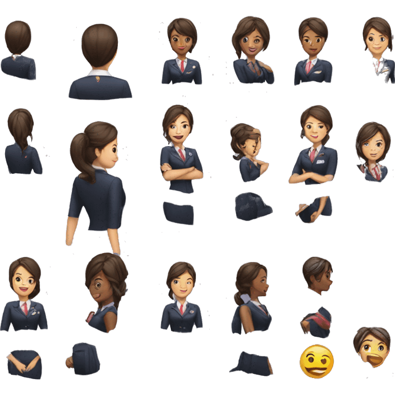 Flight attendants  emoji