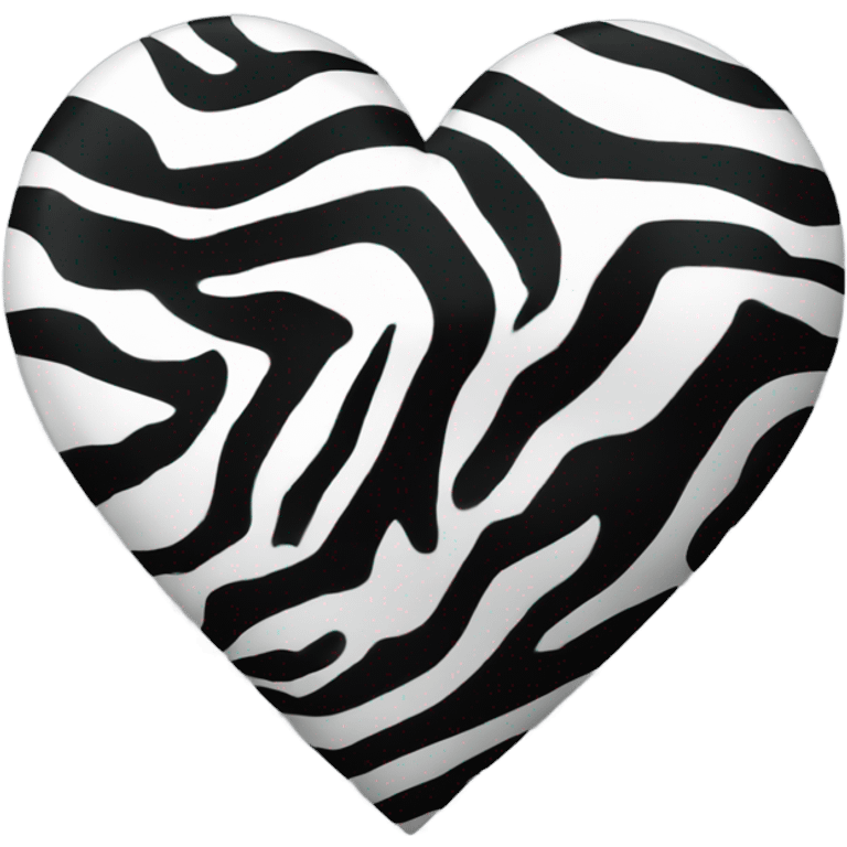 Zebra heart emoji