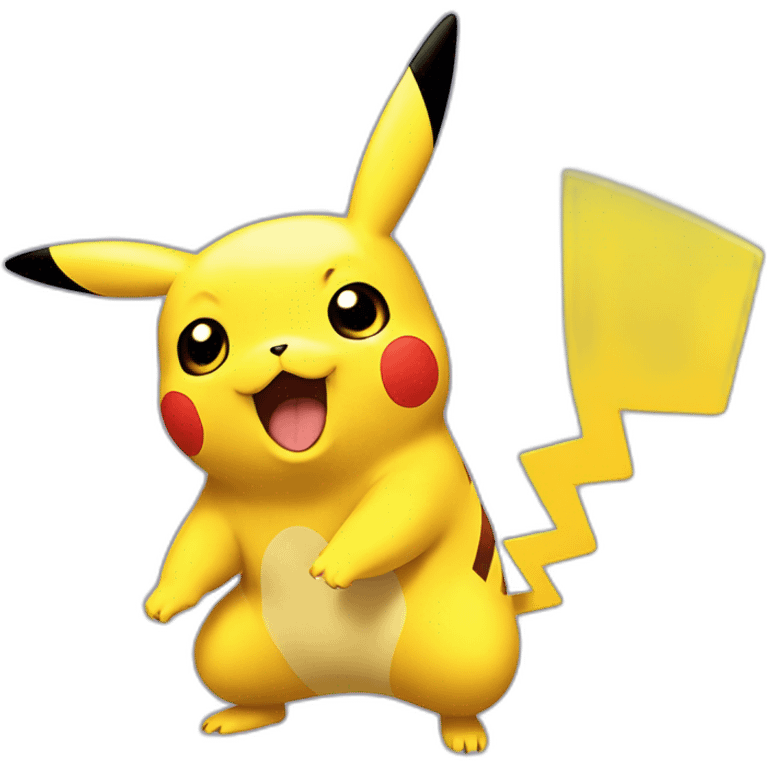 Pikachu qui joue au jeu video emoji