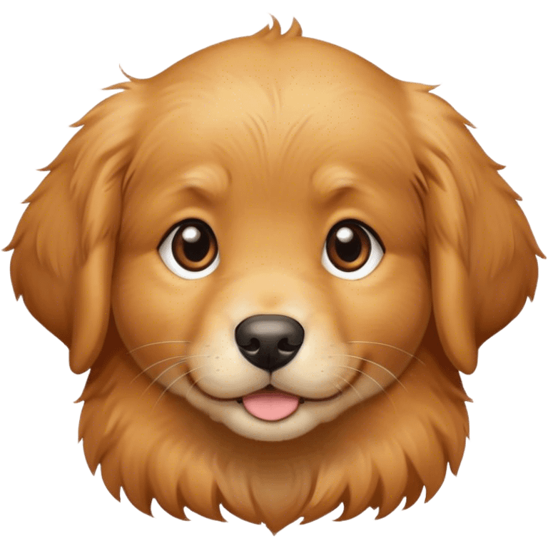 Golden retriever puppy with reddish hair emoji