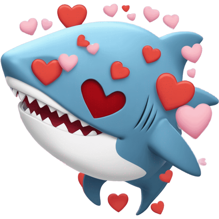 Shark in love emoji