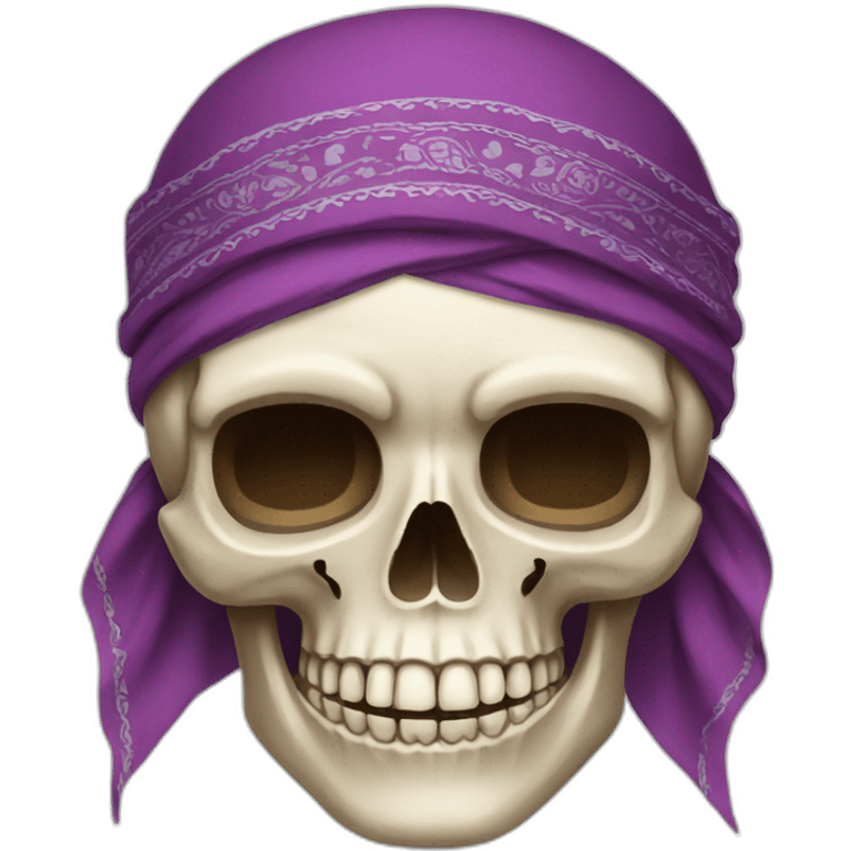 Skull with bandana emoji