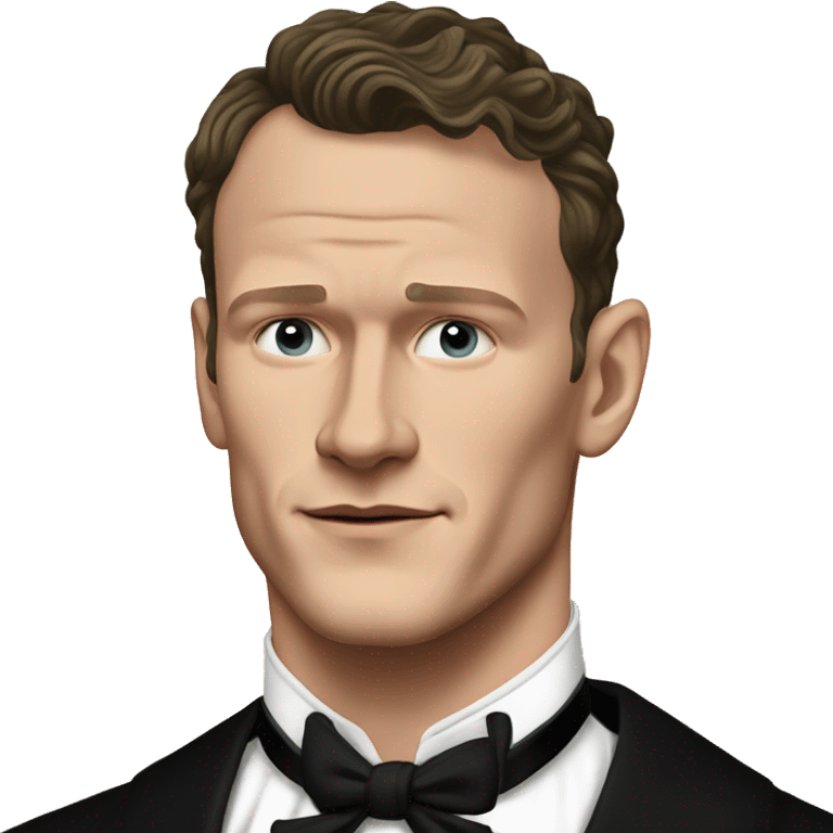 Jonathan Toews in black tuxedo; Renaissance art style emoji