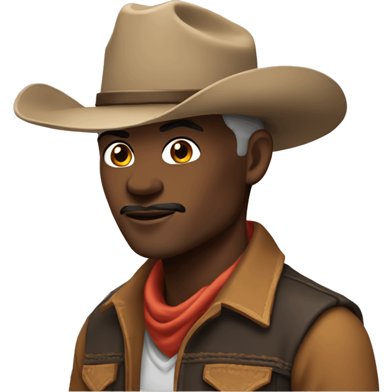 Cowboy with lifted eyebrow ￼ emoji