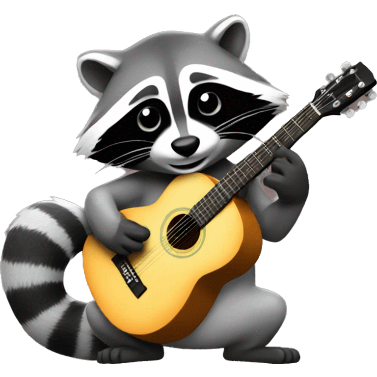 Raccon with guitar emoji