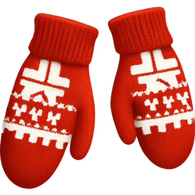 Red mittens emoji