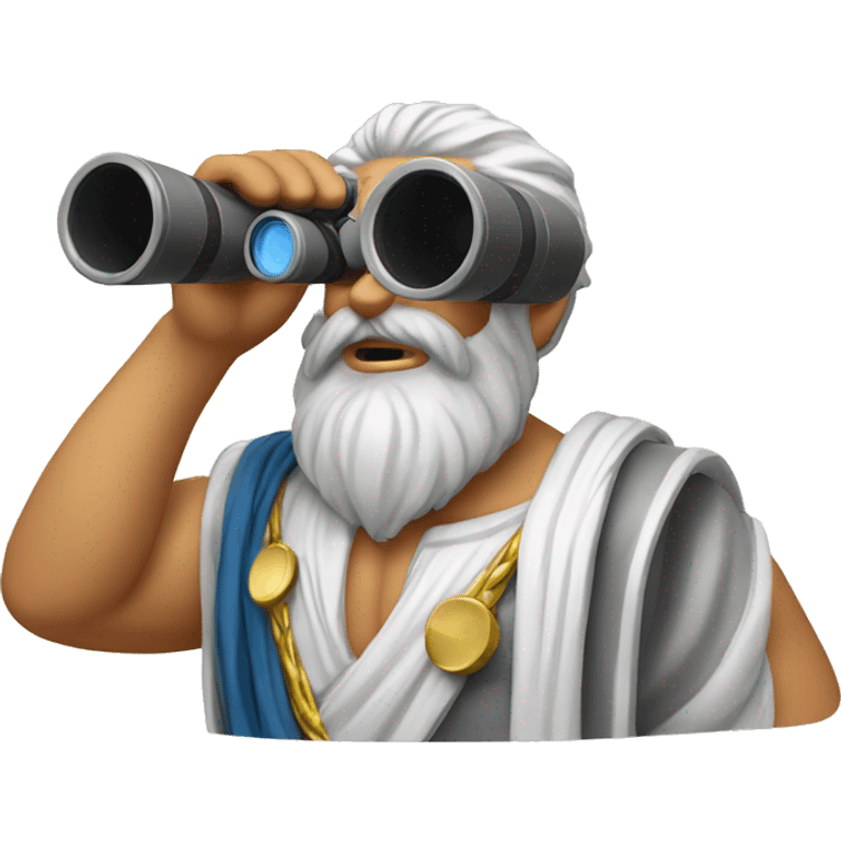 zeus with binoculars emoji