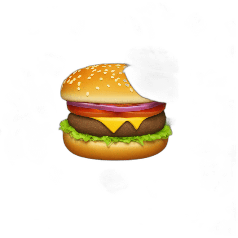 Camarero con una hamburguesa  emoji