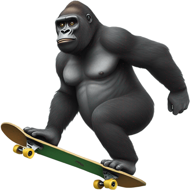 Gorilla skateboarding emoji