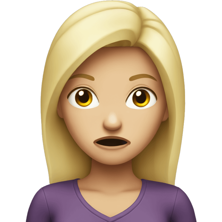 angry blonde girl emoji