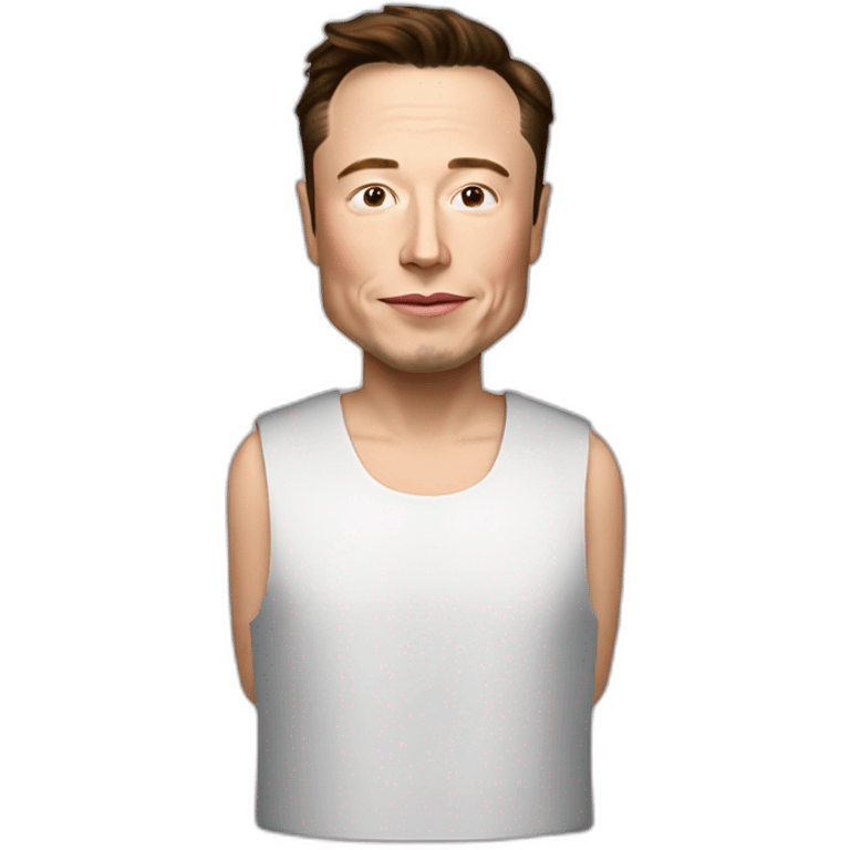 elon musk with a dress emoji