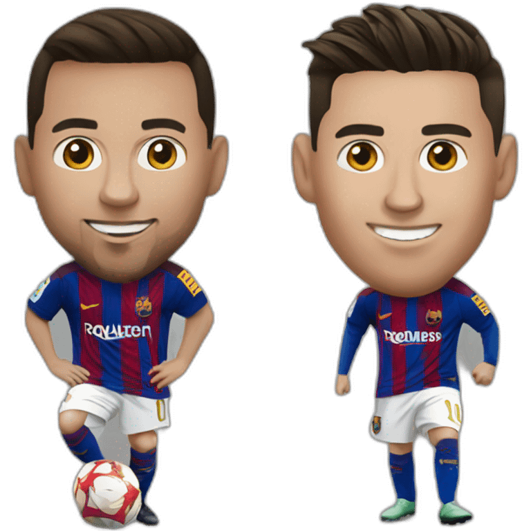 Ronaldo avec messi emoji