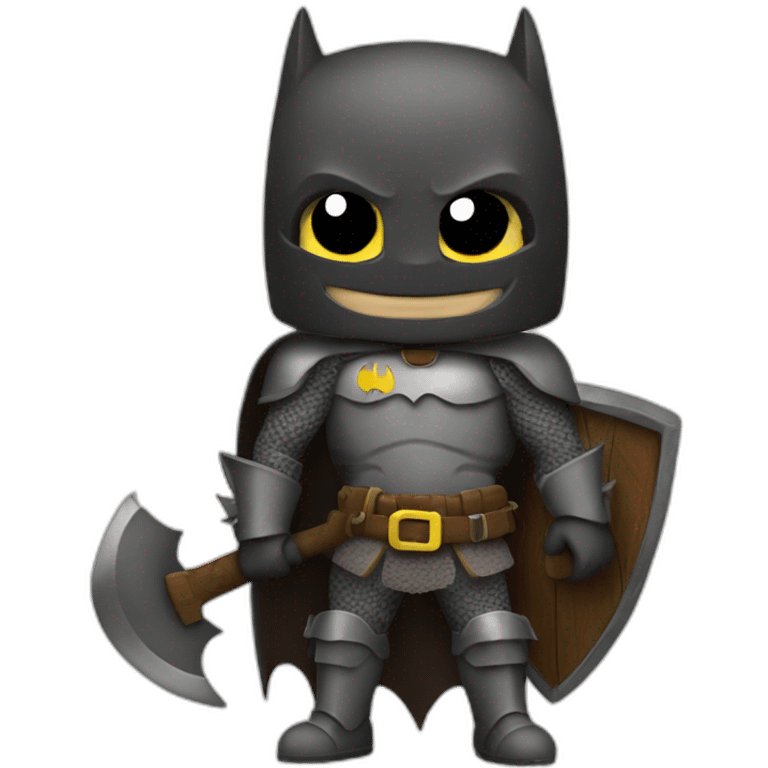 medieval batman with an axe emoji