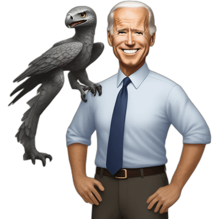 biden with raptor emoji