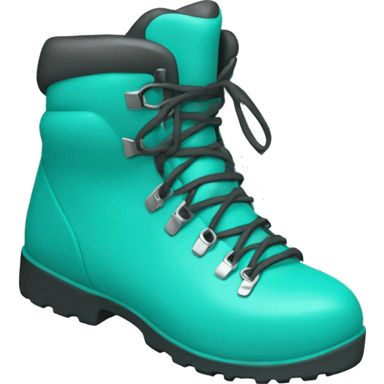 turquoise hiking boot emoji