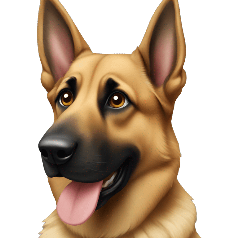 german shepard with floppy ears emoji