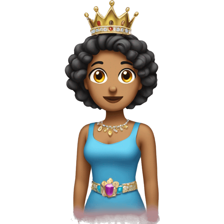 Latina baddie with crown on  emoji