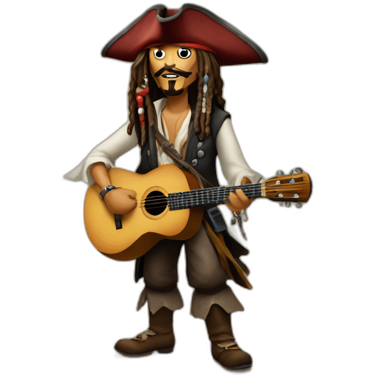 Jack Sparrow plays guitar emoji