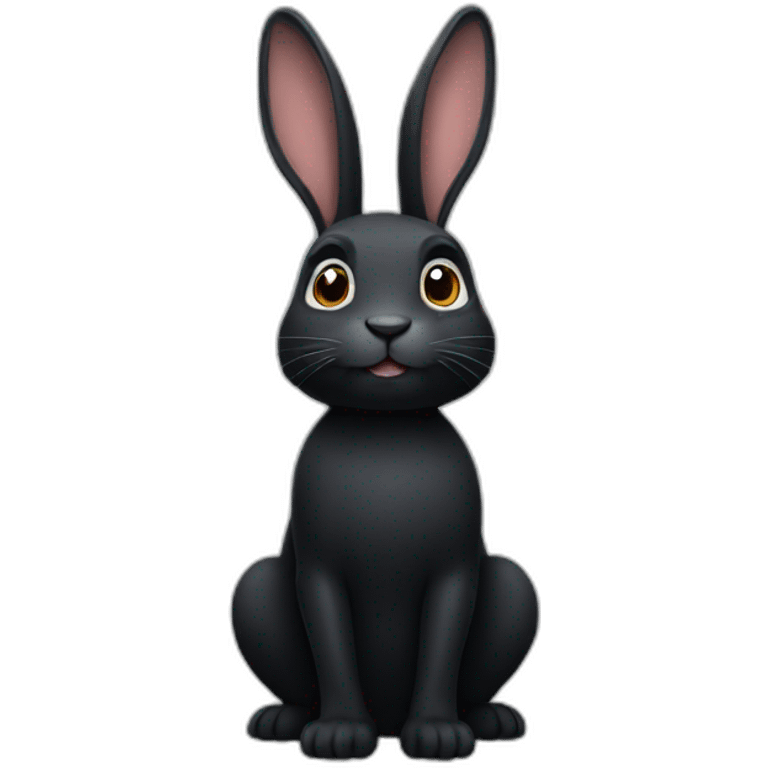 black rabbit emoji