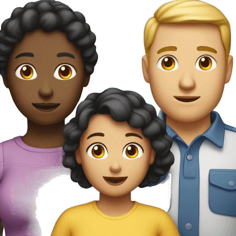 a family, 1_fat_white_man, 1_black_fat_woman, with 1_black_fat_5years_old_girl emoji