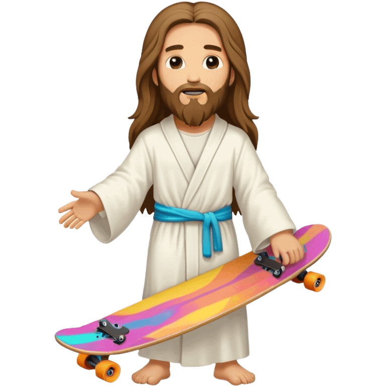 Skateboarding Jesus emoji