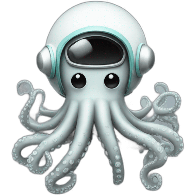 Pulpo con casco de astronauta espacial emoji