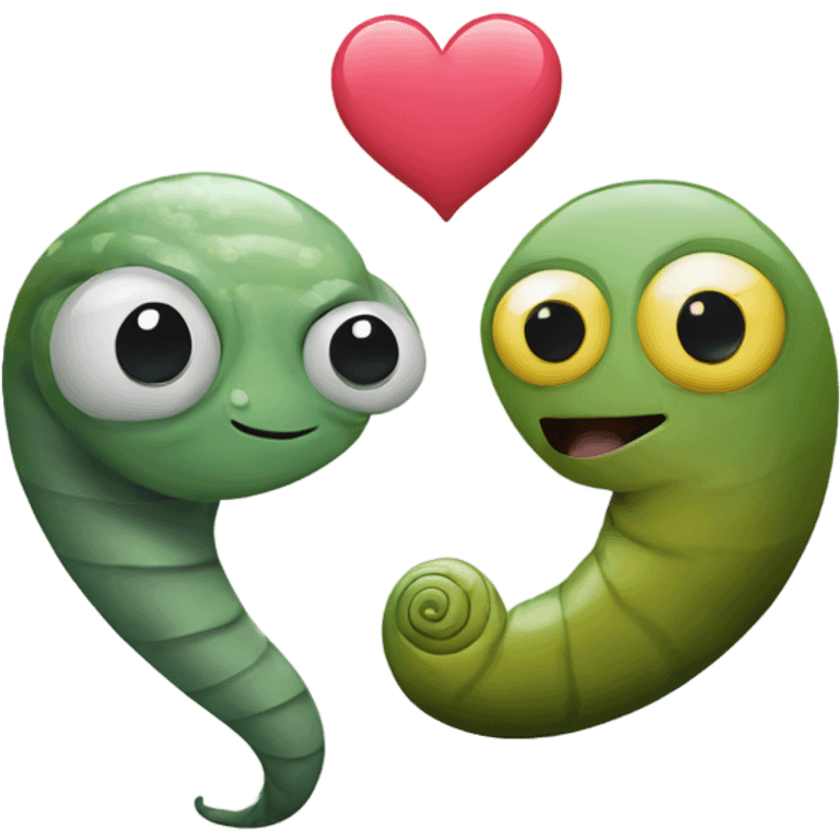 Snail and eel in love  emoji