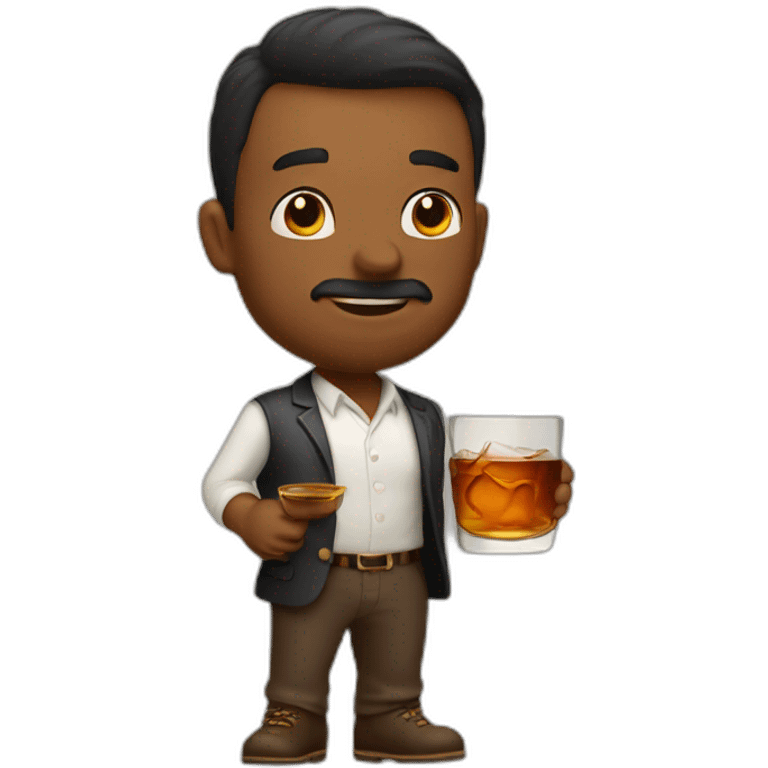 guy dribling whisky  emoji